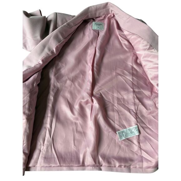 Abercrombie & Fitch Pink Blazer size M Padded Shoulders - Picture 8 of 11